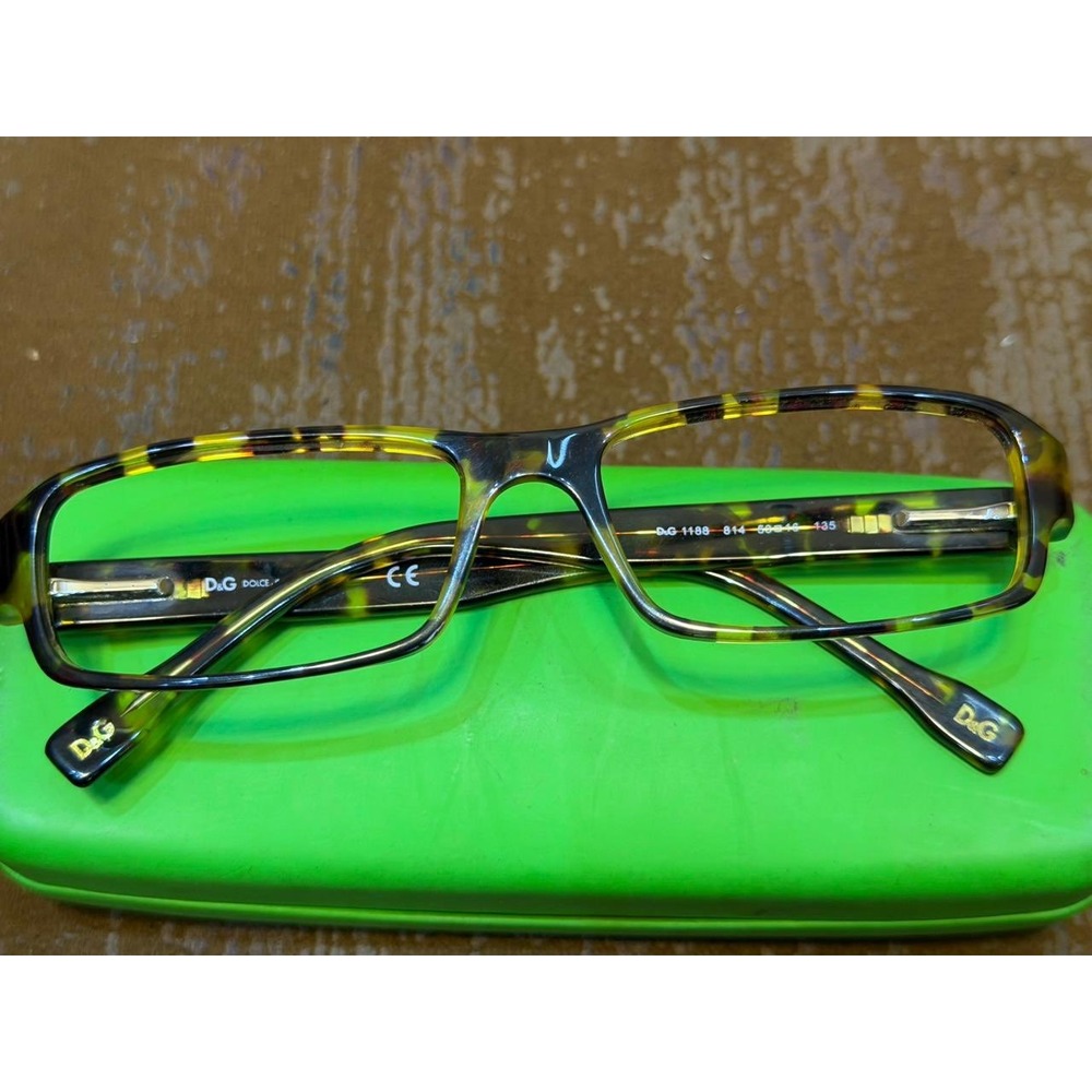 Dolce & Gabbana DG 1188 814 Tortoise Yellow Havana Eyeglasses Frames 53-16-135